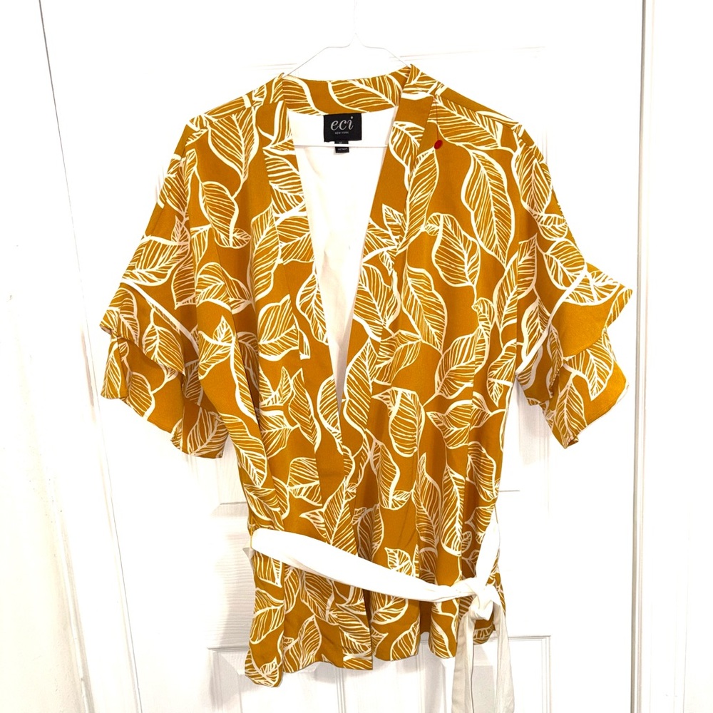 ECI Yellow and White Kimono